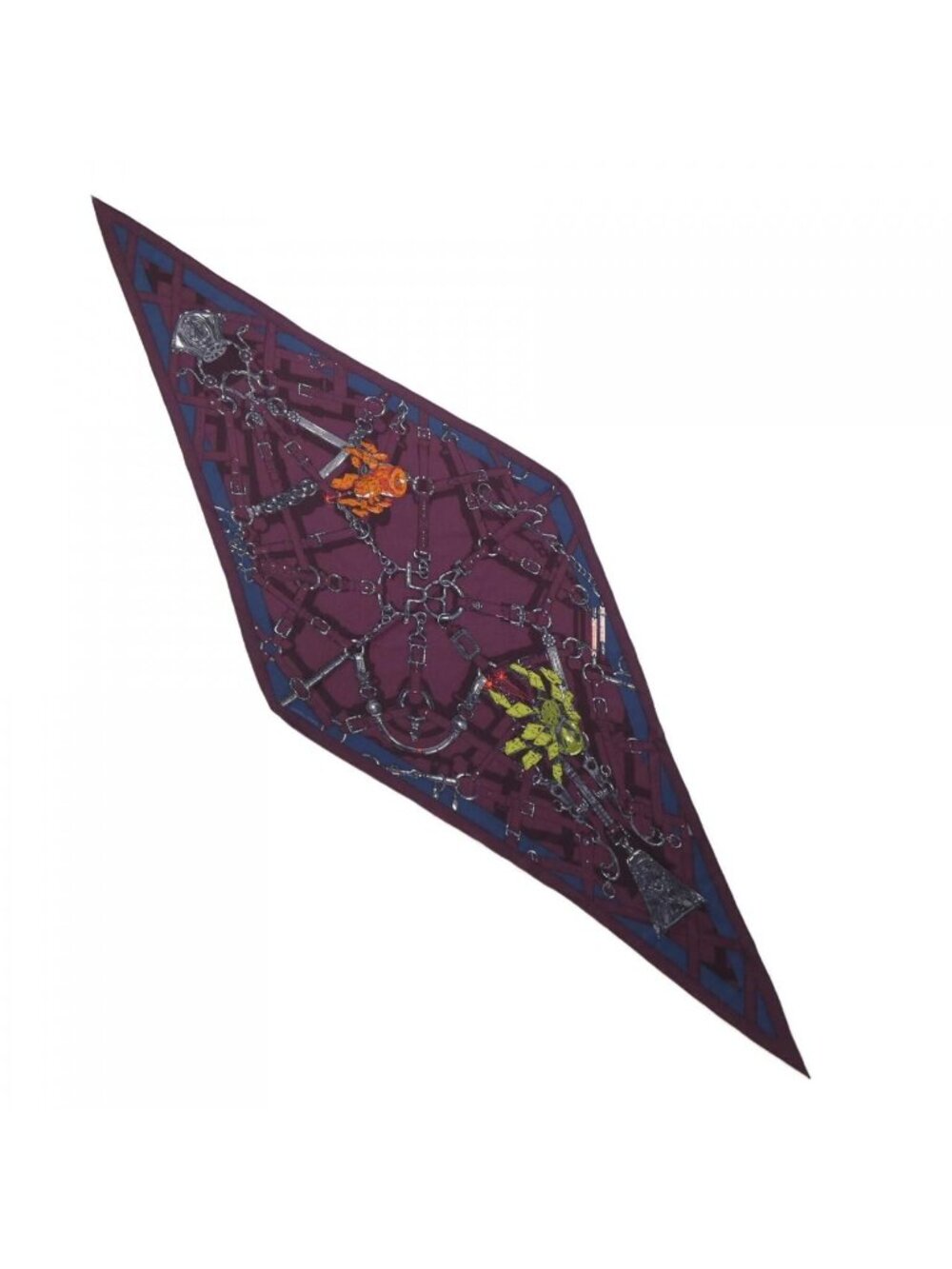 Hermes Flamboyant Web Losange GM Scarf